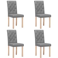 Jídelní židle 4 ks světle šedé textil, 336856 - Jídelní židle