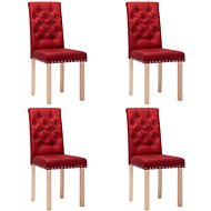 Jídelní židle 4 ks vínové textil, 336868 - Jídelní židle