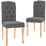 Jídelní židle 2 ks tmavě šedé textil, 336895 - Jídelní židle