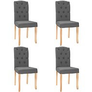 Jídelní židle 4 ks tmavě šedé textil, 336896 - Jídelní židle