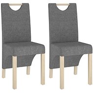Jídelní židle 2 ks světle šedé textil, 336959 - Jídelní židle