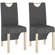 Jídelní židle 2 ks tmavě šedé textil, 336960 - Jídelní židle