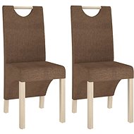 Jídelní židle 2 ks hnědé textil, 336962 - Jídelní židle