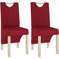Jídelní židle 2 ks vínové textil, 336965 - Jídelní židle