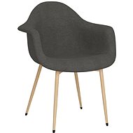 Jídelní židle tmavě šedá textil, 338084 - Jídelní židle