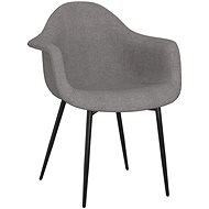 Jídelní židle světle šedá textil, 338086 - Jídelní židle