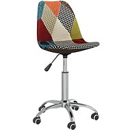 Otočná jídelní židle patchwork textil, 338408 - Jídelní židle