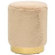 Kulatá stolička krémová plyš, 340249 - Stool