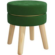 Kulatá stolička zelená samet, 340268 - Stool