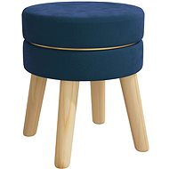 Kulatá stolička modrá samet, 340269 - Stool