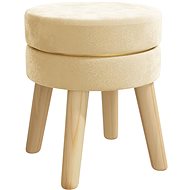 Kulatá stolička meruňková samet, 340272 - Stool