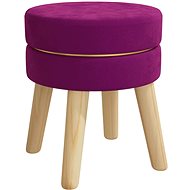 Kulatá stolička fialová samet, 340273 - Stool