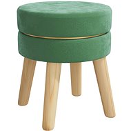 Kulatá stolička světle modrá samet, 340276 - Stool