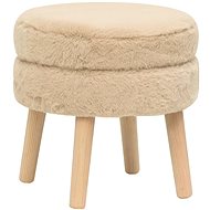 Kulatá stolička krémová plyš, 340279 - Stool