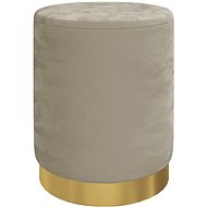 Kulatá stolička s úložným prostorem tmavě šedá samet, 340286 - Stool