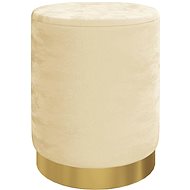 Kulatá stolička s úložným prostorem meruňková samet, 340287 - Stool