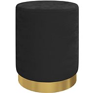 Kulatá stolička s úložným prostorem černá samet, 340290 - Stool