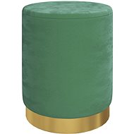 Kulatá stolička s úložným prostorem světle modrá samet, 340291 - Stool