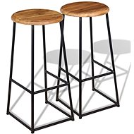 Barová stolička 2 ks masivní teak, 243459 - Barová židle