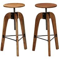 Barové stoličky 2 ks masívne akáciové drevo, 246018 - Barová stolička