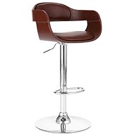 Barová židle hnědá umělá kůže, 287405 - Barová židle