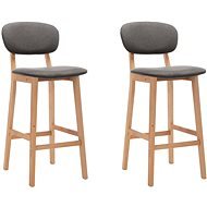 Barové stoličky 2 ks svetlosivé textil, 289367 - Barová stolička