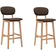 Barové židle 2 ks hnědé textil, 289370 - Barová židle
