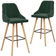 Barové židle 2 ks tmavě zelené samet, 289465 - Barová židle