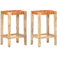 Barové stoličky 2 ks hnědé pravá kůže 75 cm, 321830 - Barová židle