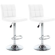 Bar stools 2 pcs white faux leather, 323633 - Bar Stool