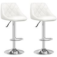 Barové stoličky 2 ks biele umelá koža, 335179 - Barová stolička