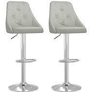 Barové židle 2 ks světle šedé textil, 339306 - Barová židle