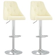 Barové židle 2 ks krémové textil, 339308 - Barová židle