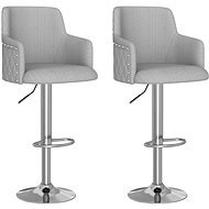 Barové židle 2 ks světle šedé textil, 339395 - Barová židle