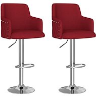 Barové židle 2 ks vínové textil, 339400 - Barová židle