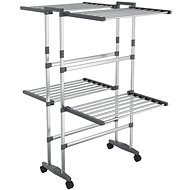 SHUMEE 2 tier clothes dryer with wheels silver 60 × 70 × 106 cm - Laundry Dryer