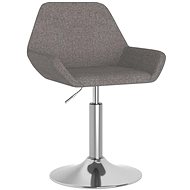 Otočná SHUMEE tmavě šedá textil, 3084868 - Jídelní židle