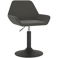 Otočná SHUMEE tmavě šedá samet, 3084894 - Jídelní židle