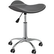 Otočná SHUMEE šedá umělá kůže, 3088570 - Jídelní židle