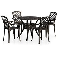 5dílný bistro set litý hliník bronzový, 3070610 - Zahradní nábytek