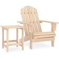 Záhradná stolička Adirondack so stolíkom masívne jedľové drevo, 315922 - Záhradné kreslo