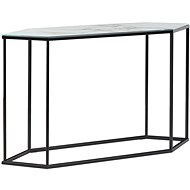 Skleněný BELIANI efekt bílého mramoru / černá PERRIN - Console Table