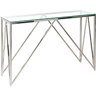 Skleněný BELIANI stříbrný WESO - Console Table