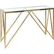Skleněný BELIANI zlatý WESO - Console Table