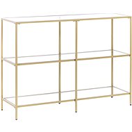 Zlatý BELIANI se skleněnou deskou ORETTA - Console Table