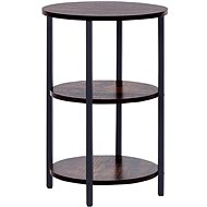 BELIANI tmavé dřevo/černá O 40 cm TOLAR - Side Table