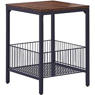 BELIANI tmavé dřevo/černá KENNER - Side Table