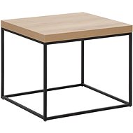 BELIANI světlé dřevo s černou DELANO - Side Table