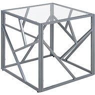 Stříbrný skleněný BELIANI ORLAND - Side Table
