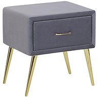 BELIANI šedý sametový FLAYAT - Night Stand
